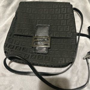 Fendi Black Monogram FF
Zucca Mamma Crossbody Flap Bag